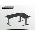 thumbnail image 5 of FEZIBO 63x48 Inch Triple Motor L Shaped Standing Desk Reversible, Electric Height Adjustable Corner Stand up Desk, Sit Stand Desk Computer Workstation, Black Frame/Black Top, 5 of 8