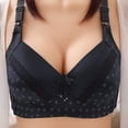 thumbnail image 4 of Bigersell Tank Tops with Built in Bras Summer Bras for Women No Underwire Lace Bra Style R3966 V-Neck Padded Bras Hook and Eye Bra Closure Women's Plus Size Tube Tops Bra Black S, 4 of 4