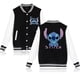 thumbnail image 1 of Y2k 90s Stitch Disney Sudadera con capucha chaqueta de béisbol hombres mujeres sudadera niños niñas chaquetas Harajuku ropa de calle abrigos universitarios, 1 of 1