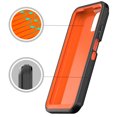 thumbnail image 4 of NIFFPD Samsung Galaxy A03 Case with Screen Protector Full-Body Shockproof Phone Case for Galaxy A03 Black&Orange, 4 of 6
