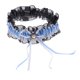 thumbnail image 2 of Liga de Lazo Diamante de Imitación para Baile de Graduación Accesorio Nupcial azul+negro Soledad Liga nupcial del cordón de la boda, 2 of 7