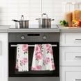 thumbnail image 5 of Dreamtimes Rose Flowers Cotton Towels Set 2 Pcs Absorbent Hand Towel Face Towels Kitchen Towels Bath Towels for Bathroom Laundry Room Kitchen 16 x 28 Inches, 5 of 7
