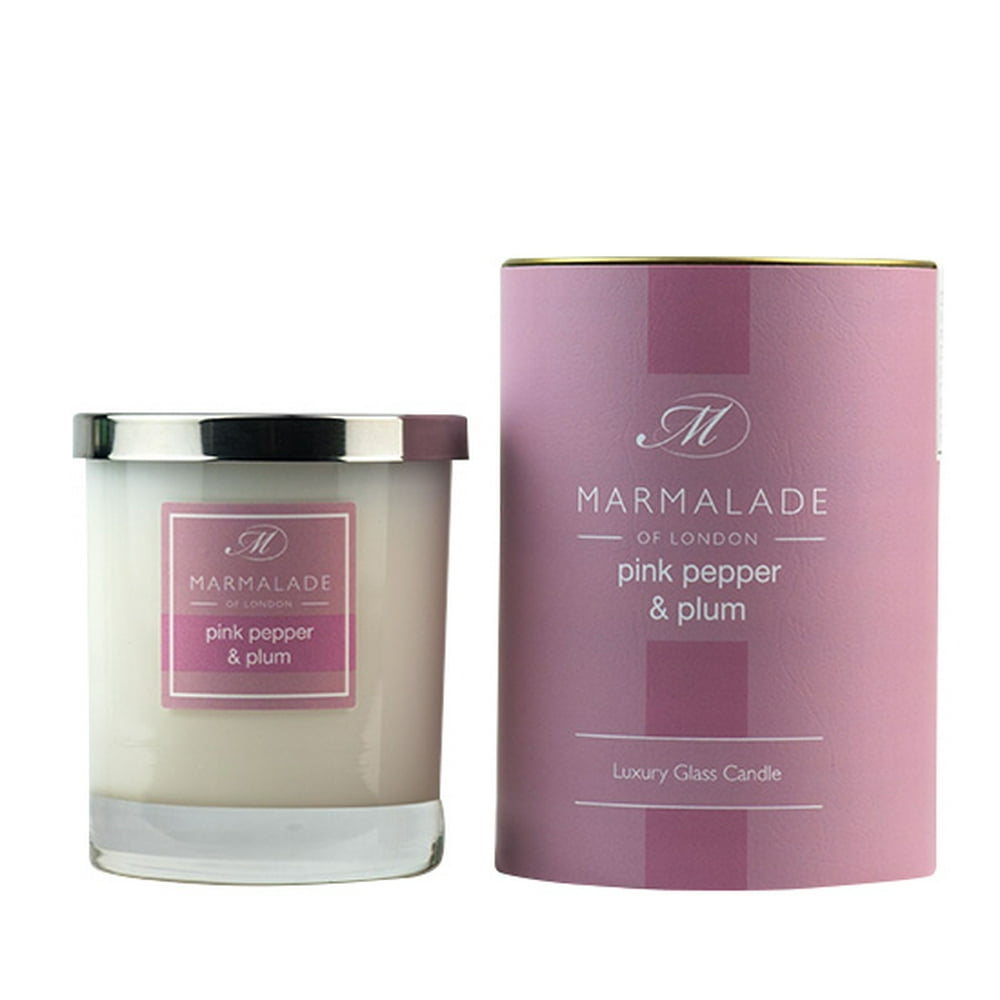 Marmalade of London Pink Pepper & Plum Large Glass Candle