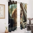 thumbnail image 2 of Happy Dog Window Curtain Panels Grommet Blackout Curtains Blackout Curtains for Living Room, 2 of 7