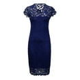 thumbnail image 3 of Birdeem Robe Mode Femme Aguichant Grande Taille Manches Courtes Col en V Dentelle Ajourée, 3 of 7