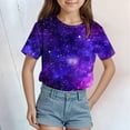 thumbnail image 2 of newwalpole Kids Crew Neck T-Shirt – Short Sleeve Graphic Tee for Boys and Girls, Novelty Summer Top for Ages 6-16 Dark Purple for Size 10-11 Years, 2 of 4