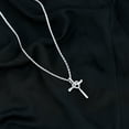 thumbnail image 4 of Rosec Jewels Lab Grown Diamond Cross Necklace with Knot Heart (Ef-Vs Quality) - Ready to Gift Cross Pendant for Christmas, 925 Sterling Silver, 4 of 8
