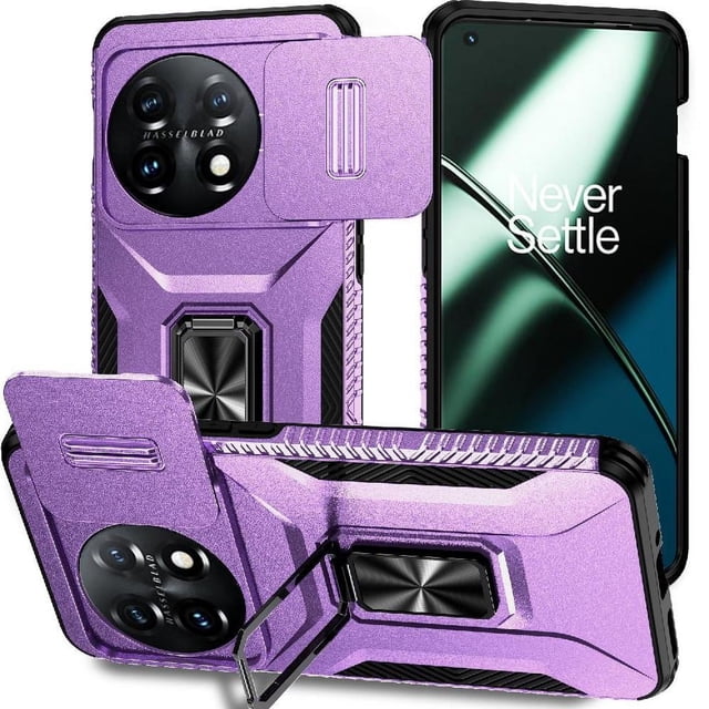 Funda para GANGXUN OnePlus 11 5G - Soporte metálico, Función magnética, Morado