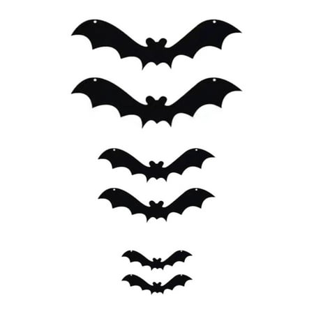 

kjfeif 12pcs Hanging Bat Decoration Hanging Bats Decorations Mini Bat Figures Black Bat Embellishments Realistic Bat Toy Sticker Black Trim Bat Ornament 3D Applique Halloween