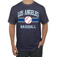 thumbnail image 1 of Wild Bobby City of Los Angeles LA Baseball Fantasy Fan Sports Men's T-Shirt, Vintage Heather Navy, 3X-Large, 1 of 6