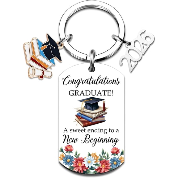 2026 Graduation Gifts for Her Him Class Of 2026 Graduation Keychain for College University Middle High School Graduate Phd Masters Degree Congratulations Gifts for Women
