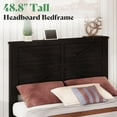 thumbnail image 4 of LUXOAK Queen Size Farmhouse Wood Bed Frame, No Squeak Design, Wood Slat Support, No Box Spring, Black, 4 of 5