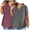 Dark Gray, variant on Staron Women's Casual Oversized T-Shirt 2-Pack V-Neck Short Sleeve Solid Color Loose Comfy Plus Size Basic Top, White L