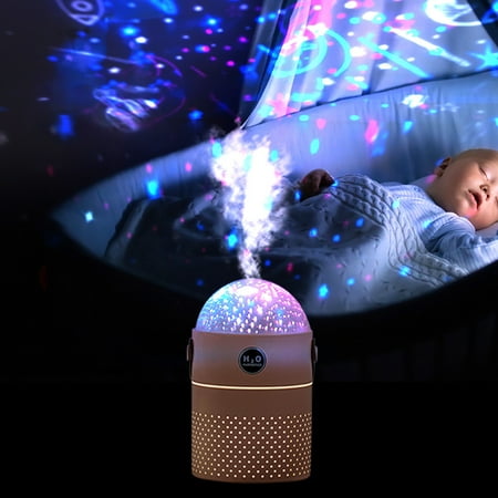 

Fuieoe Projector Lamp Humidifier Portable Desk Mute Air Home Bedroom Night Light