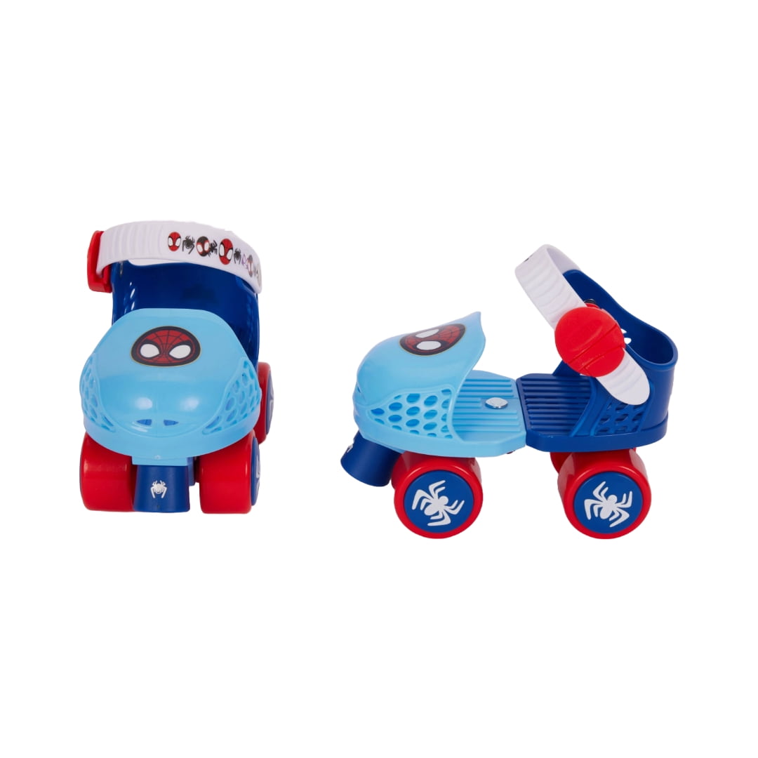Spidey and His Amazing Friends Junior Adjustable Roller Skates with Knee Pad Set for Boys and Girls
