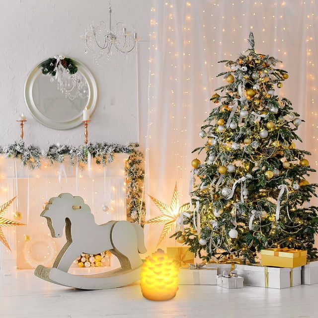KAKOWELY 3Ud Luces De Piña LED Beige Para Romántica Sin Llama Y Seguro Para Interiores
