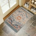 thumbnail image 4 of Boho Blue Light Vintage Carpet Door Mat 30 X 17 Inch Welcome Doormat Indoor Outdoor Entrance Floor Mat Non Slip Spring Summer Decor Rubber Mats, 4 of 6