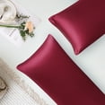 thumbnail image 3 of REGALWOVEN 2 Pack Satin Body Pillowcases , Luxury Silky Pillow Cover Smooth Long Satin Pillow Cases with Zipper Closure Burgundy Jumbo, 3 of 8