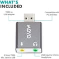 thumbnail image 2 of USB-AC1 3.5mm TRRS rophone to USB 2.0 Stereo Digital Audio Converter - USB Sound Adapter for Computer, 2 of 5