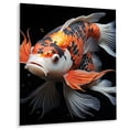 thumbnail image 2 of Designart "Bold Contrasts of Orange Kois Fish" Animals Metal Wall Art, 2 of 5