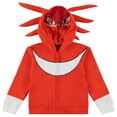 thumbnail image 4 of SEGA Little Sonic The Hedgehog Costume Zip Up Fleece Hoodie-Boys 4-20, Knuckles Red, 7, 4 of 8
