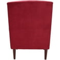 thumbnail image 5 of Pemberly Row Traditional 17.5"H Fabric Rolled Arm Lounge Chair in Red, 5 of 5