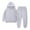 Gray, variant on 2 Piece Outfits Set Hoodie Long pant for Child Toddler Kid's Tracksuits 2 Piece Hoodie Tracksuit Set Activewear Solid Sweatshirt Sweatpant Sports Set For Boys Girls Sweatsuit on Clearance