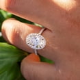 thumbnail image 3 of Cora Jewellery 3TCW Halo Style Oval Moissanite Engagement Ring For Women, 14K Rose Gold, 3 of 6