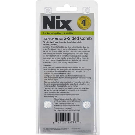 Nix Premium Metal Two-Sided Comb, 1 Each