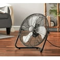 thumbnail image 3 of Mainstays 20" 3-Speed High Velocity Tiltable Black Steel Floor Fan, 3 of 6