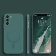 thumbnail image 2 of Magnetic Case for Galaxy S22 Plus Case[Compatible with Magsafe] Liquid Silicone Slim TPU Bumper Shockproof Full Camera Lens Protective Cover Phone Case for Samsung Galaxy S22 Plus 6.7" Green, 2 of 9