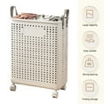 thumbnail image 6 of Meoldis Collapsible Storage Basket with Wheels, Foldable Plastic Storage Bin & Hamper, Ventilated Durable Organizer for Clothes, Toys, Dorm Essentials, 6 of 9