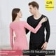 thumbnail image 1 of Traje de ropa interior térmica para hombre y mujer con superficie AB de terciopelo sin costuras de dos colores y doble cara, calzoncillos largos gruesos con forro polar para mujer, 1 of 4