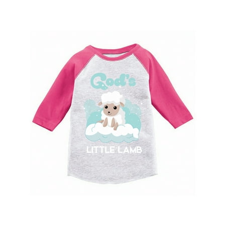 

Awkward Styles God s Little Lamb Toddler Raglan Religious Baseball Shirts for Kids Cute Christian Gifts God Jersey Tshirts for Boys God Jersey Tshirts for Girls Baptism Gifts God Lover