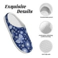 thumbnail image 5 of Daiia Beautiful Snowflake Butterfly Print Women’s Fuzzy Slippers Memory Foam Lightweight House Shoes Cozy Loafer Flannel House Shoes-46/47, 5 of 7