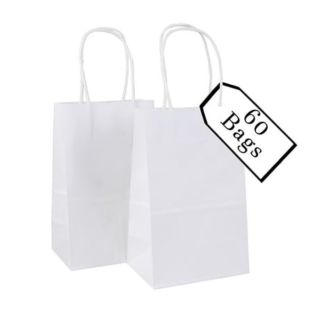 5 5 x 3 25 x 8 37 kraft paper bags with handles for shopping lunch
