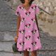 thumbnail image 3 of Vestido elegante de lujo de Mickey para mujer, vestido informal, falda corta, vestido Y2K de Disney Mickey Mouse para mujer, camisa de cuello en V para mujer, vestido coreano, 3 of 5