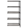 thumbnail image 1 of 5-Shelf Black Wire Shelving Add-On Unit - 18 x 48 x 54 in., 1 of 1