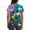 thumbnail image 3 of St. Patrick's Day Scrub Tops Women Irish Shamrock Printed Short Sleeve Nurse Working Uniforms Stretchy V Neck Festival Scrub Shirts, 3 of 3