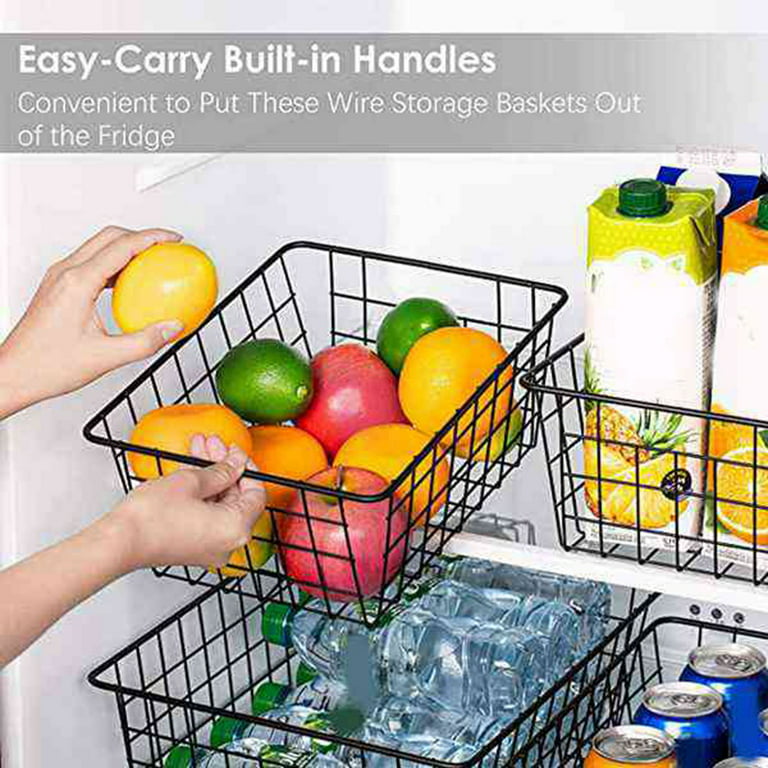 Pantry Baskets Pantry Organization and Storage 4 Pack Large Wire Baskets  for Organizing Pantry Storage Bins Wire Basket for Storage Pantry Wire