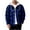 Dark Blue, variant on HAiming Fleece Lined Jacket for Men Plaid Button Drawstring Hooded Coats Long Sleeve Casual Warm Fashion Clothes