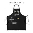 thumbnail image 4 of 2 Pack Adjustable Bib Apron with " SHIME is Strength " Design 2 Pockets Stylish Black with Orange Text & Stars Perfect for Cooking, 4 of 5