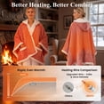 thumbnail image 3 of GARVEE 50“ x 60” Wearable Electric Wrap Blanket with Hood & Pockets, Flannel Sherpa, 3 of 10