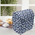 thumbnail image 3 of Indigo Stand Mixer Cover, Oriental Moroccan Tiles Like Image Floral Details, Kitchen Appliance Organizer Bag Cover with Pockets, 5 Quarts, Turquoise Dark Blue, by Ambesonne, 3 of 4