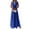 Blue, variant on Sleeveless Maxi Dress Elegant Wrap V Neck Evening Gown with Belt High Waist Flowy A-Line Long Dress for Wedding Guest Party Prom