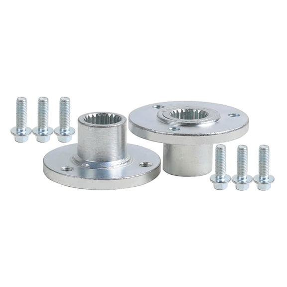 2PCS Rear Wheel Rim Hub 23T 3 Stud 24mm Bore Heavy Duty Rear Axle Wheel Hubs 50mm Spacing for 32" Live Axle & 11x7.10-5 Wheels Tires for Go kart Mini Bike Drift Trike Buggy Fun Cart DIY