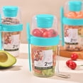 thumbnail image 5 of Salad Shaker Cup with Lids and Fork Fresh Salad Shaker Container for Lunch,Portable Breakfast on the Go Cup,Portable Breakfast Meal Vegetable and Fruits,Easy Fill/Clean(17Oz,Mint Green), 5 of 6