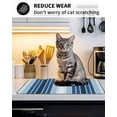 thumbnail image 6 of Stove Top Covers for Electric Stove 36x21 Inches, Navy Blue Stripe Heat Insulation Fireproof Glass Cooktop Protector, Modern Blue Ombre Vertical Striped Countertop Stovetop Cover for Kitchen, 6 of 8
