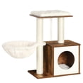thumbnail image 1 of Condominio rústico marrón con cojines en forma de árbol para gatos pequeño Feandrea, 1 of 9