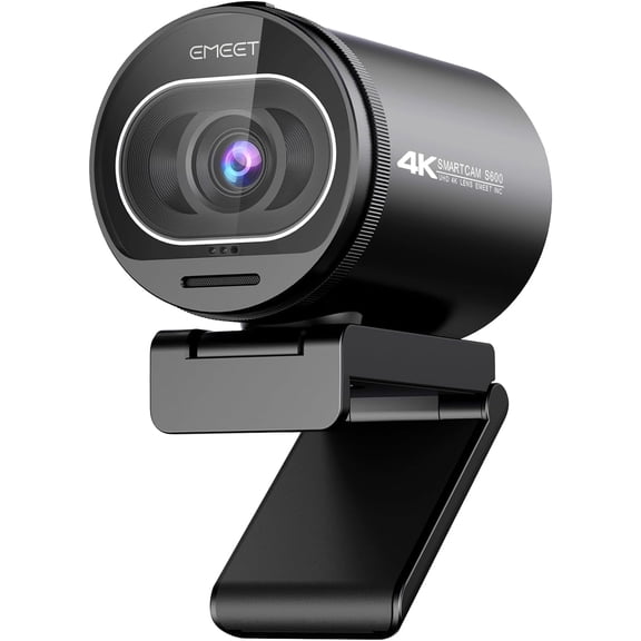 EMEET S600 4K Streaming Webcam with Microphone, Sony 1/2.55'' Sensor, PDAF Autofocus, 1080P@60FPS, 2 Noise Reduction Mics, Privacy Cover, 73° FOV, for Live Commerce/Gaming/Beauty